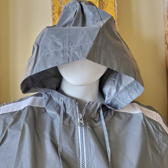 Hot & Delicious Women's Gray Reflective Hooded Tracksuit SZ M - Picture 6 of 14